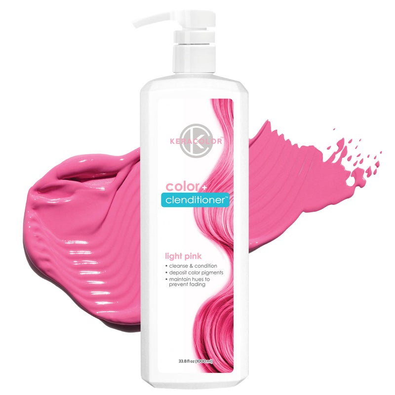 Keracolor Clenditioner LIGHT PINK Hair Dye - Semi Permanent Hair Color Depositing Conditioner, Cruelty-free, 33.8 Fl. Oz. - Image 1